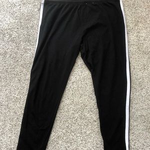 Black with white striped leggings!!